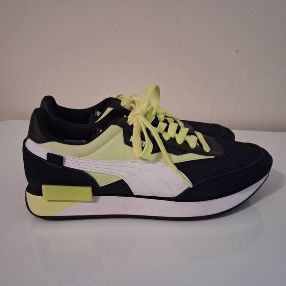 Puma Future Riders Black and Neon Size 8 #373383-01 - Picture 2 of 11